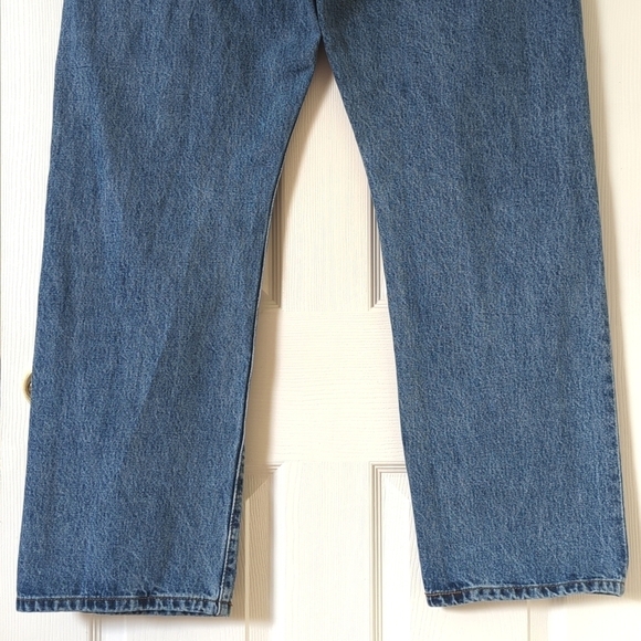 Levi's Y2K Vintage 501 Medium Wash Relaxed Straight Leg Button Fly Jeans 40 x 32 - Picture 6 of 15